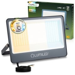 LED reflektor TRINOX 200W 22000lm CCT IP66 sivý LUMILED