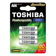 Nabíjacie batérie TOSHIBA READY TO USE AAA 1,2V 950MAH Blister 4ks