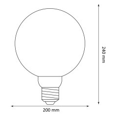 LED žiarovka G200 E27 4W 100lm 320° dekoratívna DECOVINTAGE Goldlux