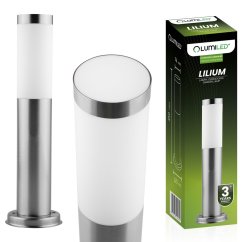 Vonkajšia záhradná lampa E27 INOX PIPE 45cm Lilium Lumiled