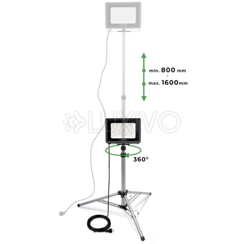 Reflektor LED HALOGÉNOVÝ lampa 1X100W na statíve GLAREX 4000K LUMILED
