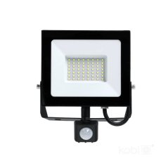 Vonkajší záhradný LED reflektor 50W 4270lm 4000K neutrálna 120° so senzorom pohybu IP44 IK05 čierny MHC Kobi