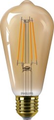 LED Edison E27 ST64 7W = 40W 470lm 1800K teplé vlákno jantárová žiarovka PHILIPS