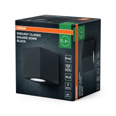 Vonkajšie nástenné svietidlo GU10 IP44 čierne ENDURA OSRAM