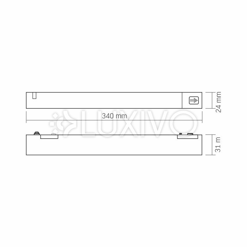 Zdroj napájania do magnetickej lišty Slim 220-240V čierny VIDEX
