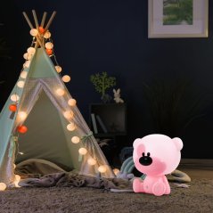 Dekoratívna stolová lampa 2,5 W 59 lm ružová Stmievateľný medvedík Sanico Goldlux