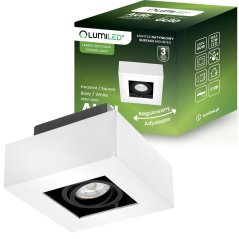 Povrchová montáž HALOGEN Movable SPOT GU10 Square White AURI LUMILED