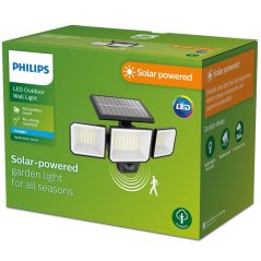 Solárny reflektor LED reflektor 5000K IP65 Senzor pohybu PHILIPS