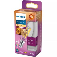 LED žiarovka E14 BA35 3,4W = 40W 470lm 2700 Warm Filament PHILIPS Stmievateľná