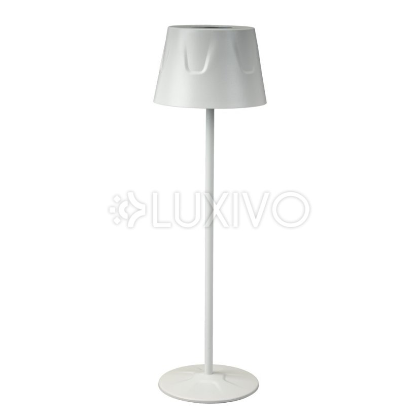 Záhradná LED stojaca dekoratívna stolová nočná USB stmievateľná dotyková biela FIORA LUMILED