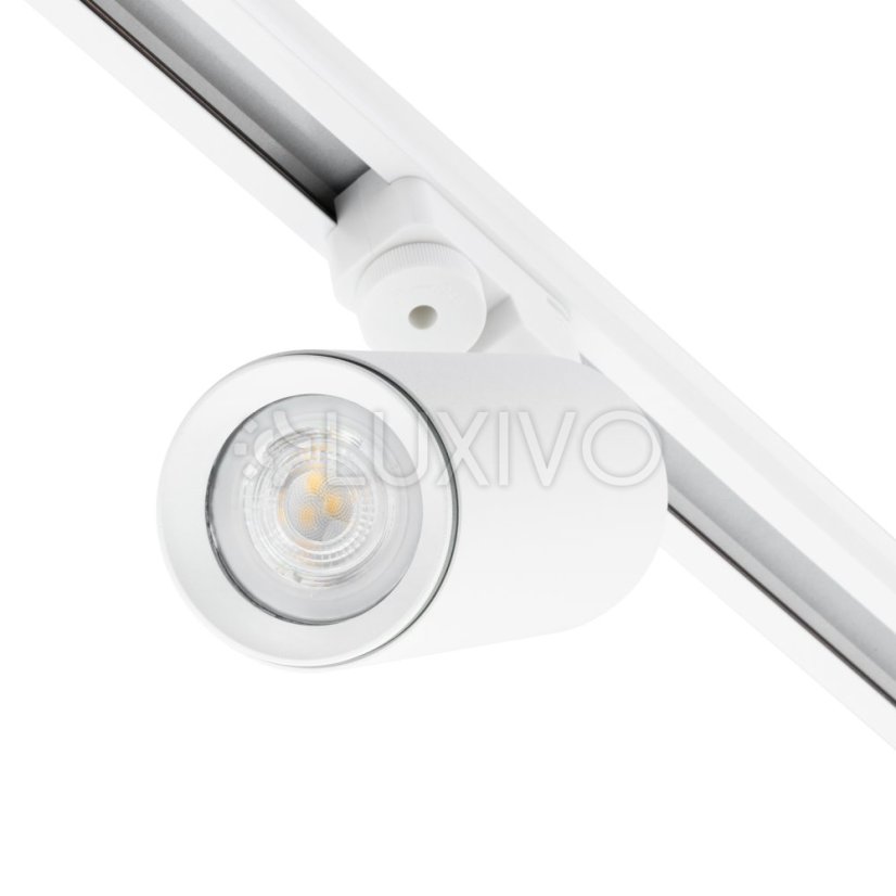 Reflektor koľajnicový GU10 biela RITI lampa do jednofázových koľajnicových systémov LUMILED