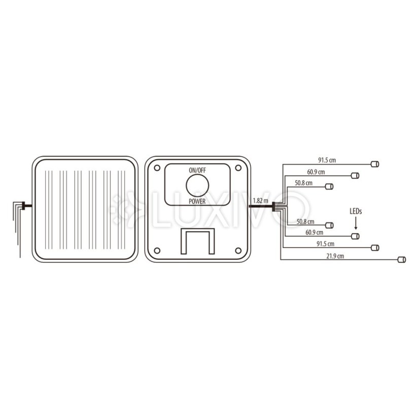 ORNIS LUMILED 7x LED záhradná solárna girlanda Dekoratívne svetlá