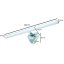 REGULUS nástenné svietidlo Chrome LED 12W Nástenné svietidlo 60cm Moderné ProVero