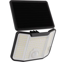 Solárny reflektor LED reflektor 6500K IP44 senzor pohybu a súmraku LENO LUMILED