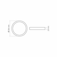 LED stropné svietidlo na povrchovú montáž 20W 2500lm 4000K neutrálna čierna Videx