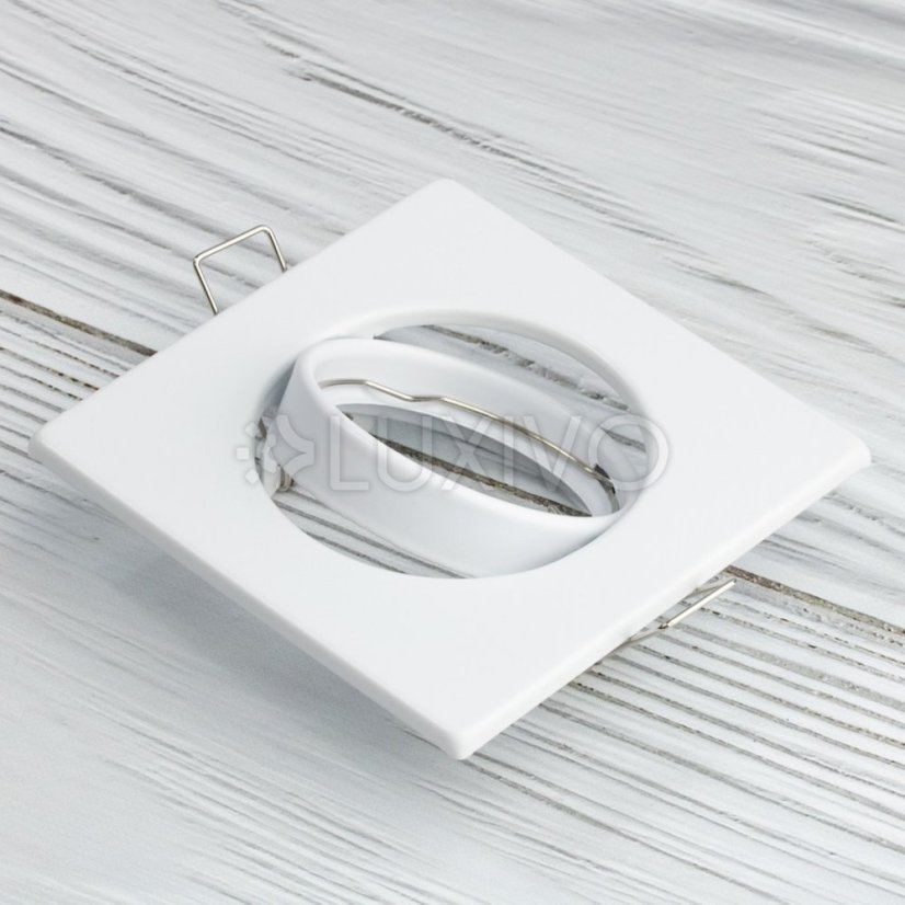 OPIN GOLDLUX (Polux) POHYBLIVÉ stropné svietidlo QUADRAT WHITE STEEL