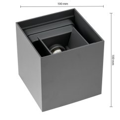 Vonkajšie nástenné svietidlo G9 120° čierne IP44 nastaviteľné Kira Masterled