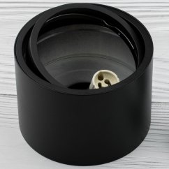 Povrchová montáž HALOGEN SPOT TUBA Movable GU10 AR111 Round Black 100mm TELES LUMILED