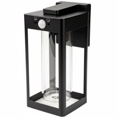 Vonkajšie nástenné svietidlo záhradné fasádne E27 so senzorom pohybu a súmraku IP54 QUADRA LUMILED