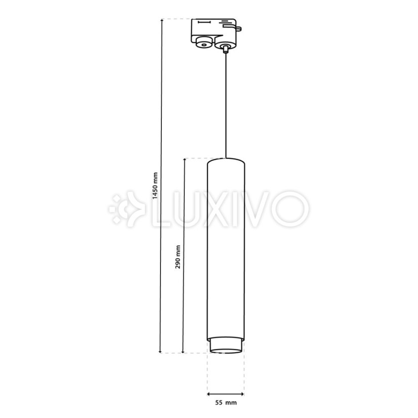 Stropné závesné svietidlo 29cm GU10 LED ELIGIS Black LUMILED