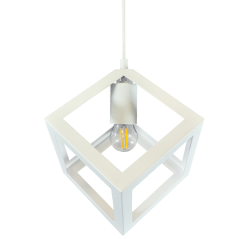 IL MIO SWEDEN Geometrické stropné závesné svietidlo 1xE27 biele - GOLDLUX (Polux)