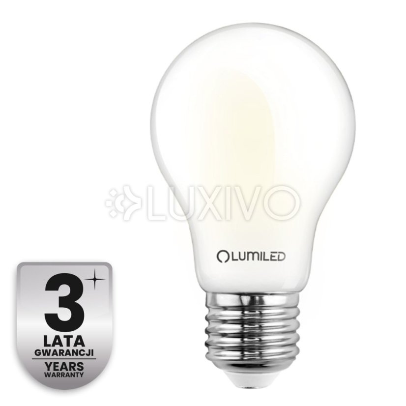 Žiarovka LED E27 A60 4, 9W 1055lm = 75W 4000K neutrálna 360° filament KLASA A LUMILED