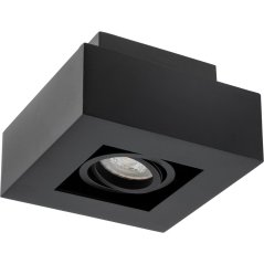 Povrchové svietidlo halogénové pohyblivé spot GU10 štvorcové čierne AURI LUMILED