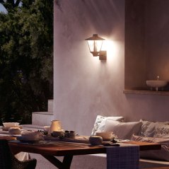 Vonkajšia lampa E27 IP44 čierna Kinno Philips