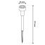 Záhradná lampa LED so solárnym pohonom Chrome 6500K PALIS LUMILED