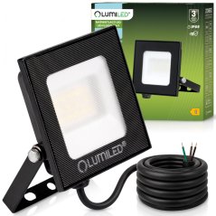 Reflektor LED ZONER2 10W 1000lm 6500K IP65 čierny LUMILED