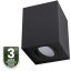 Povrchová montáž HALOGEN Pohyblivé svietidlo AMAT-M GU10 LUMILED Square Black 84mm