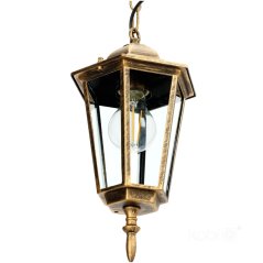 Závesná stropná lampa vonkajšia E27 zlatá IP54 LO 4105 Kobi