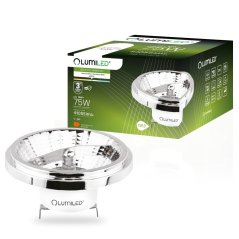 LED žiarovka G53 Reflektor AR111 10W = 75W 1055lm 4000K Neutrálna 24° 12V Strieborná LUMILED