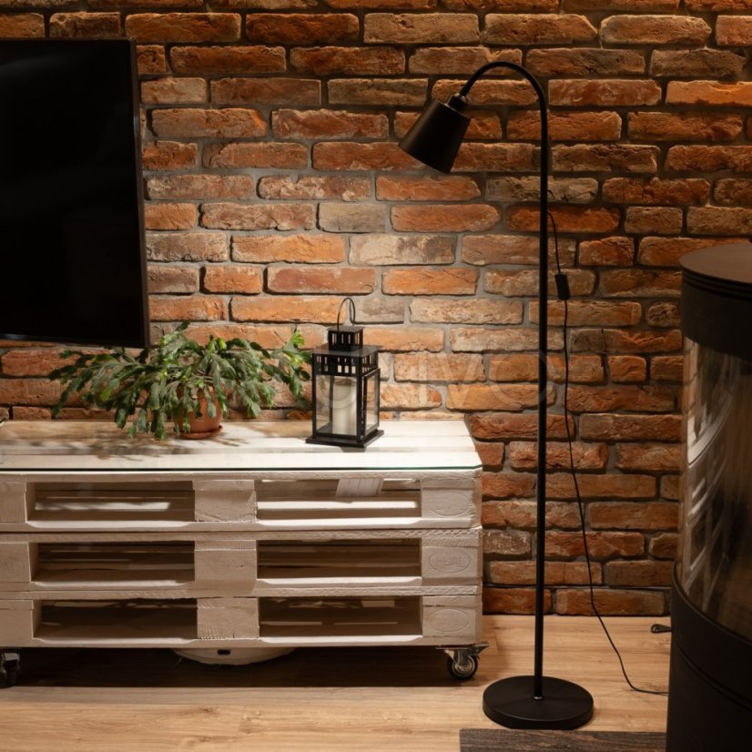 Lampa stojaca podlahová stolová LED E27 čierna s reguláciou výšky Kalso Lumiled