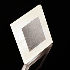 LED osvetľovacia schodisková lampička 0, 8W 14lm 4000K 12V neutrálna štvorcová so senzorom pohybu a súmraku strieborná APUS