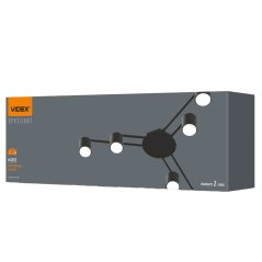 Stropná lampa 6x GX53 LED čierna moderná Videx