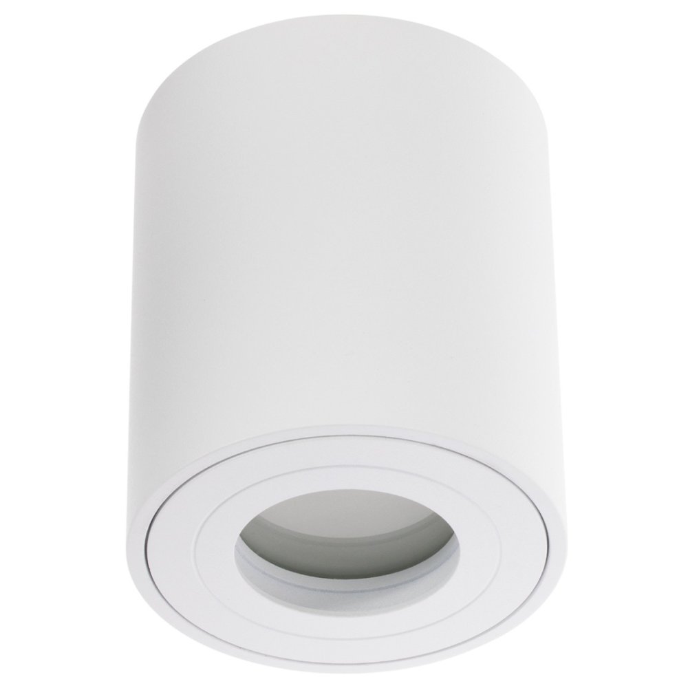 HALOGEN Vodotesná hliníková SPOT TUBA 95mm IP44 Biela AQUARIUS ROUND Kobi