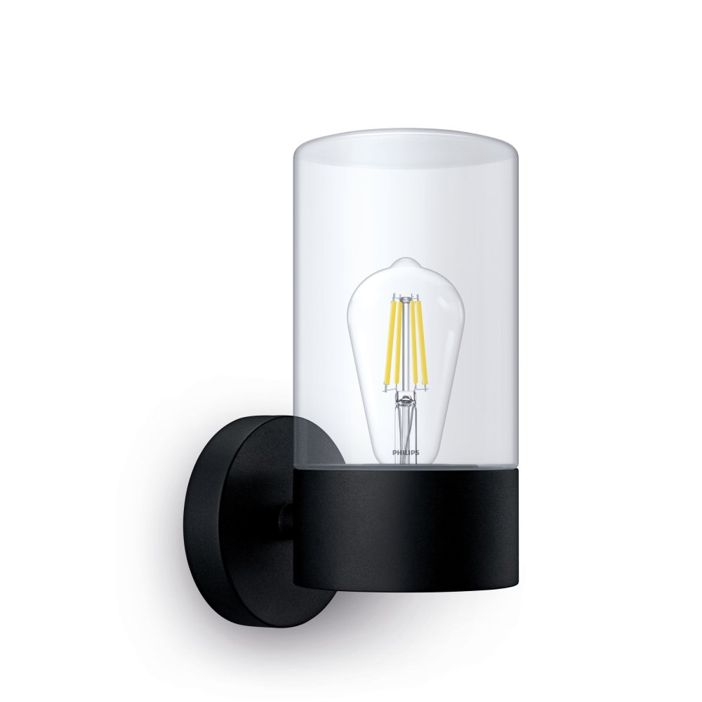 E-shop Vonkajšie nástenné svietidlo E27 Black Flareon Philips