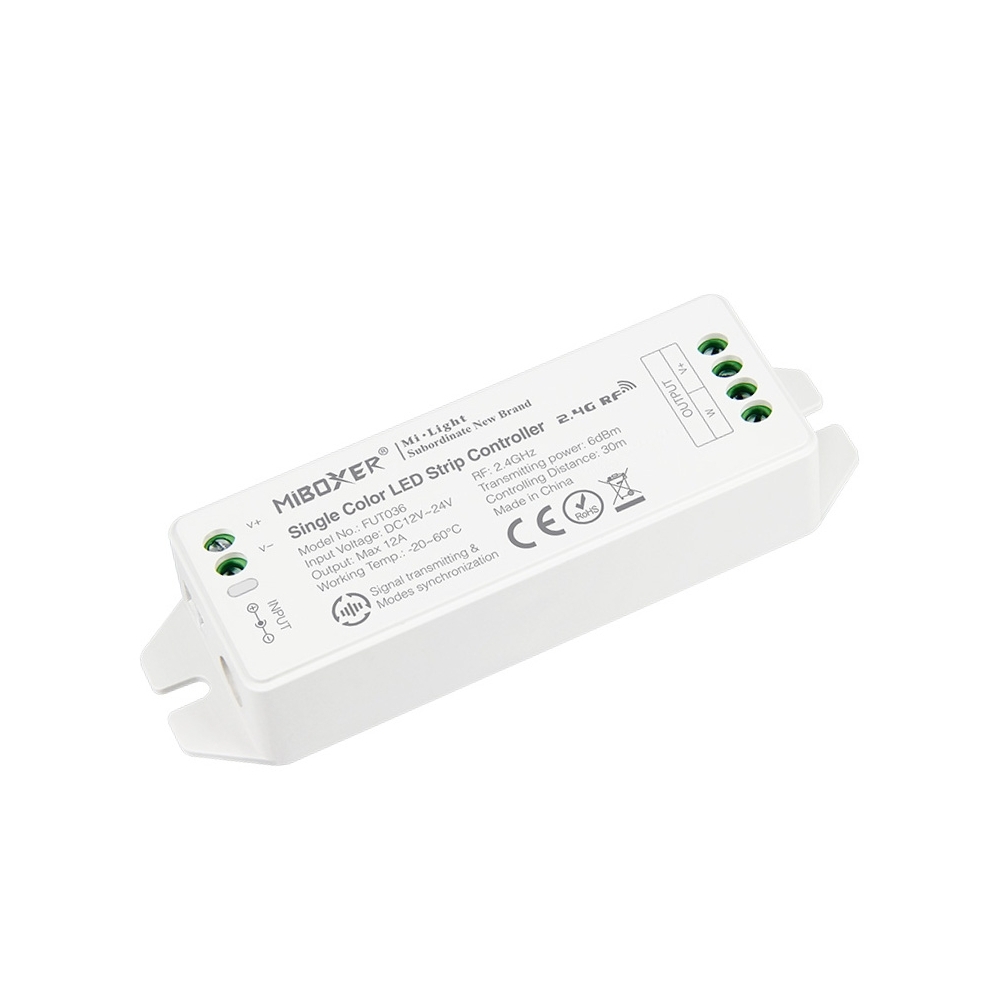 Prijímač LED Mono pre osvetlenie pásikov 12–24V DC 12A FUT036S MI-LIGHT