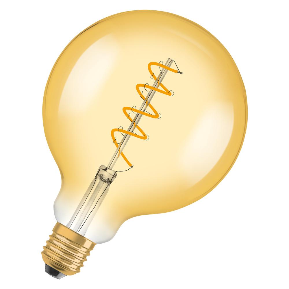 E-shop LED žiarovka E27 G125 4,5W = 28W 300lm 2000K Warm 300° Filament OSRAM Vintage 1906 Stmievateľná