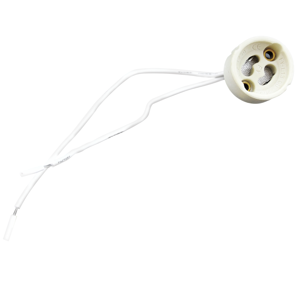 Keramická zásuvka GU10 GOLDLUX (Polux) s káblom 2*0,5 mm