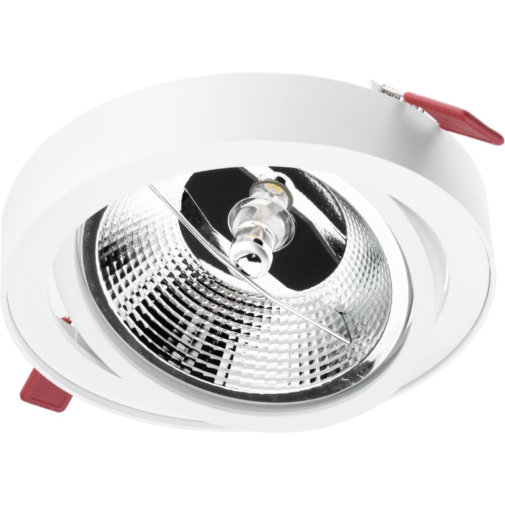 GU10 AR111 14cm Round white CARPI LUMILED na zápustnú montáž
