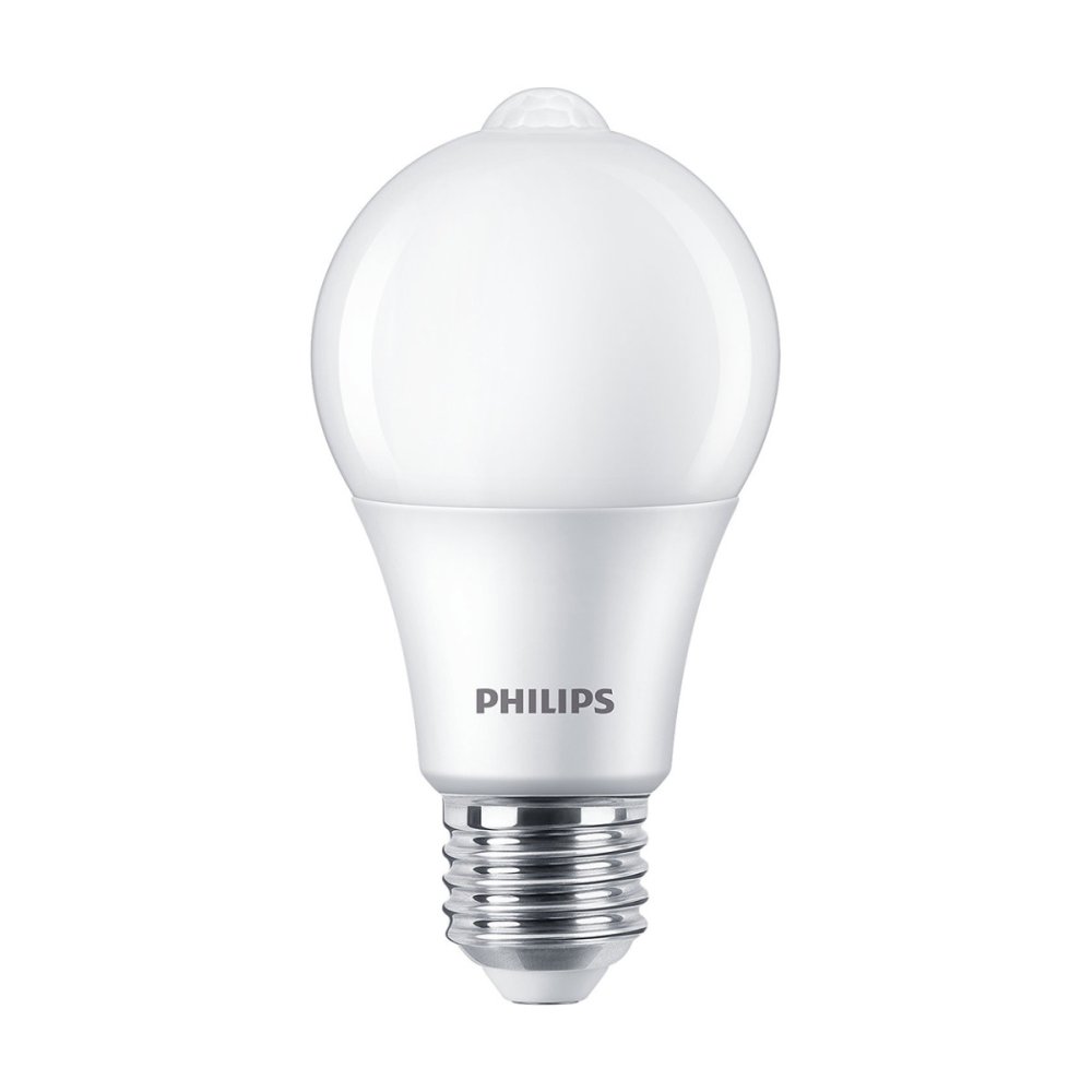LED žiarovka E27 A60 8W = 60W 806lm 2700K Warm 280° PHILIPS Senzor pohybu a súmraku