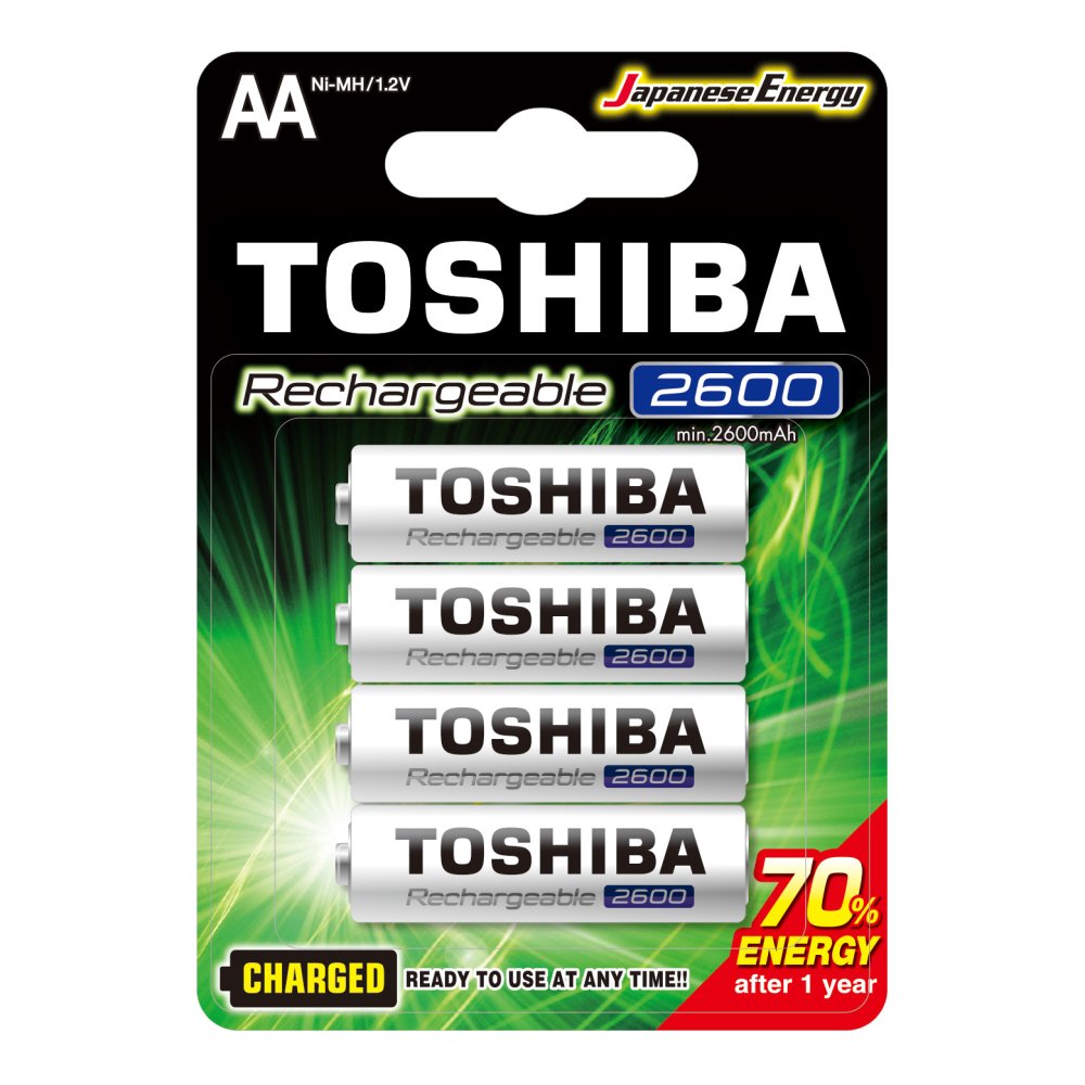 Nabíjacie batérie TOSHIBA READY TO USE AA 1.2V 2600MAH Blister 4ks
