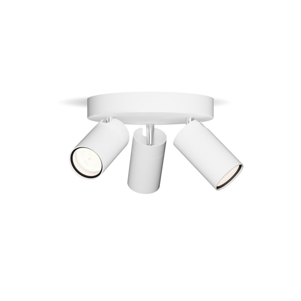 E-shop Reflektorová stropná lampa 3x GU10 IP44 biela Kosipo Philips