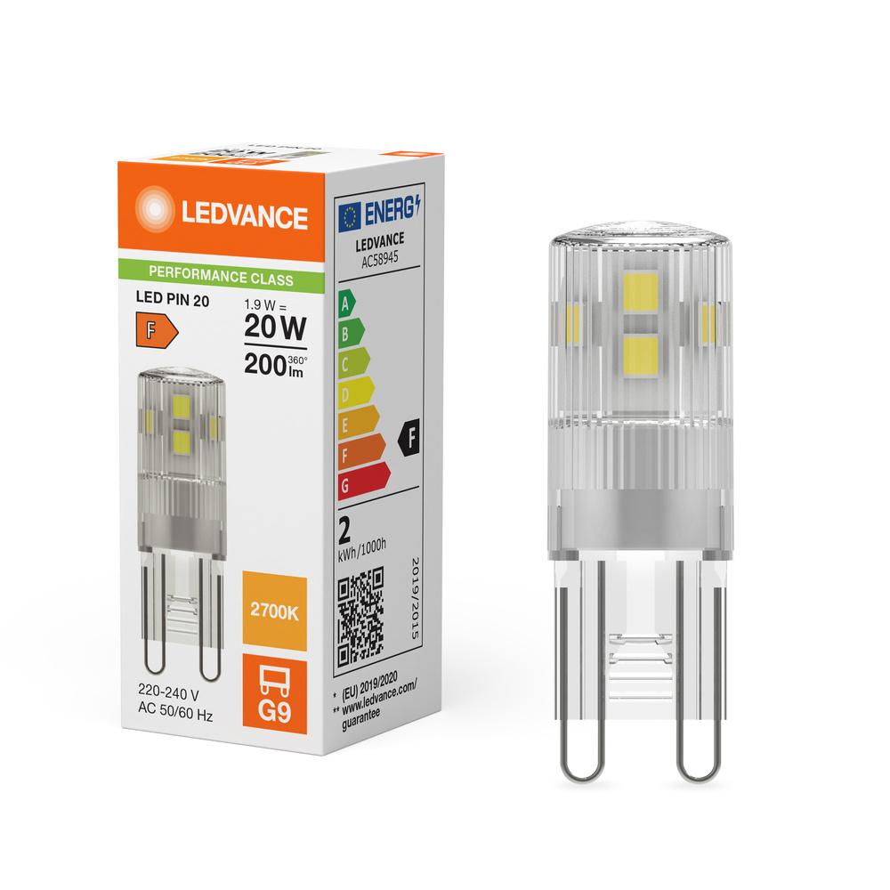 LED žiarovka G9 1,9W = 20W 200lm 2700K Warm 300° Ledvance