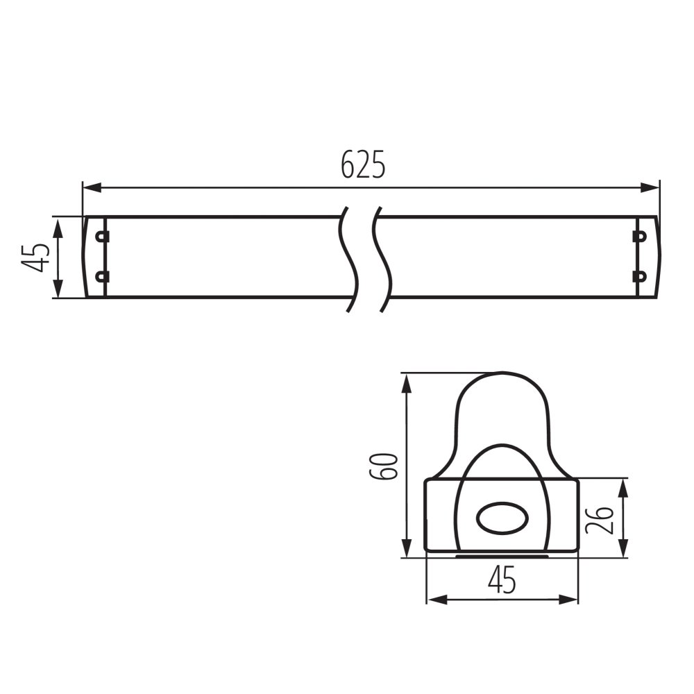E-shop Lineárne LED priemyselné svietidlo 60cm T8 G13 KANLUX