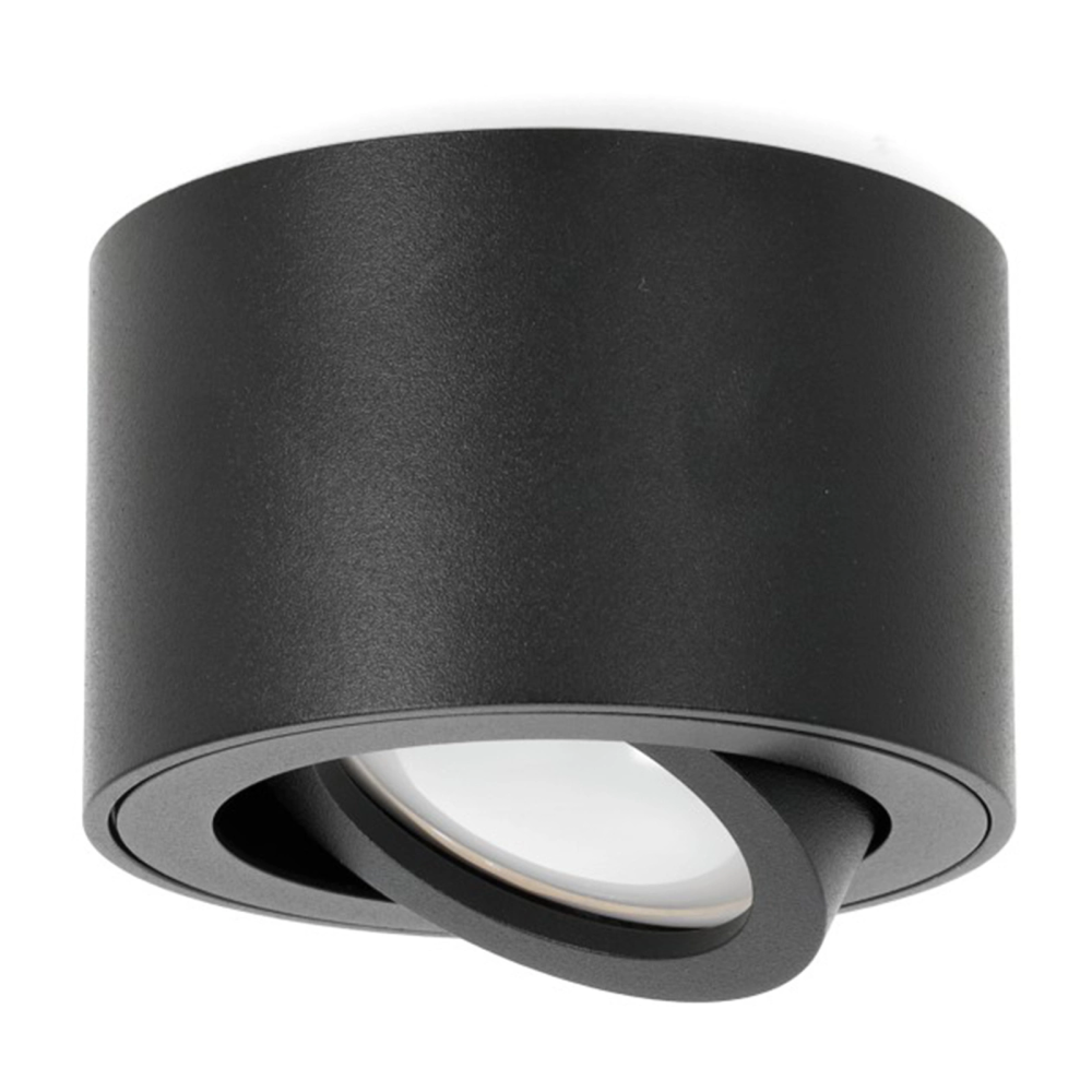E-shop Povrchová montáž svietidla HALOGEN SPOT 50mm Black Round Movable OH36S Kobi