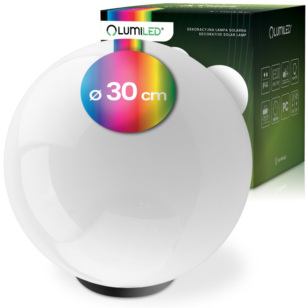 E-shop LED ATRIS Solárne záhradné svietidlo 30 cm RGB LUMILED