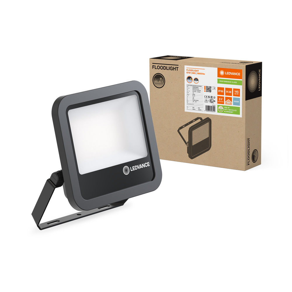 LED reflektor Vonkajšie reflektory 69W 10000lm 6500K IP66 Čierne reflektory Ledvance
